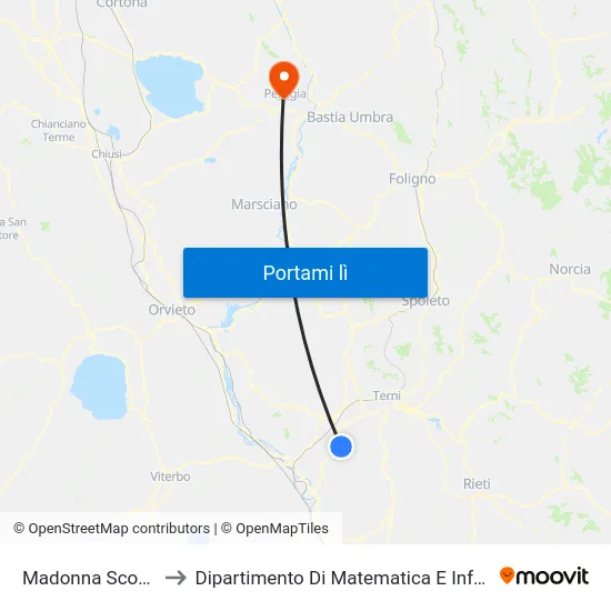 Madonna Scoperta to Dipartimento Di Matematica E Informatica map