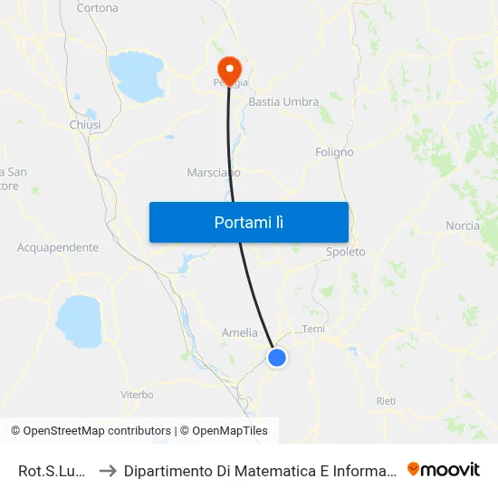 Rot.S.Lucia to Dipartimento Di Matematica E Informatica map
