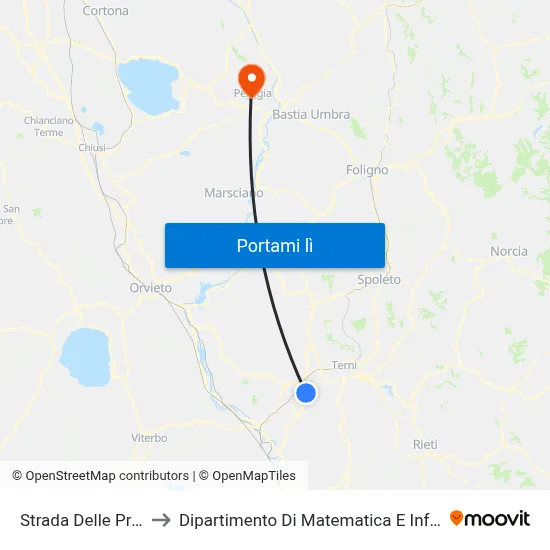 Strada Delle Pretare to Dipartimento Di Matematica E Informatica map