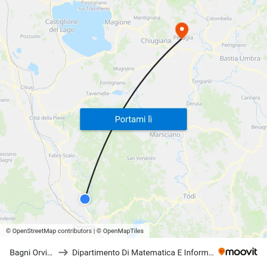Bagni Orvieto to Dipartimento Di Matematica E Informatica map