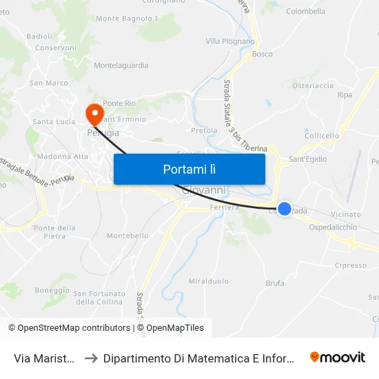 Via Maristella to Dipartimento Di Matematica E Informatica map