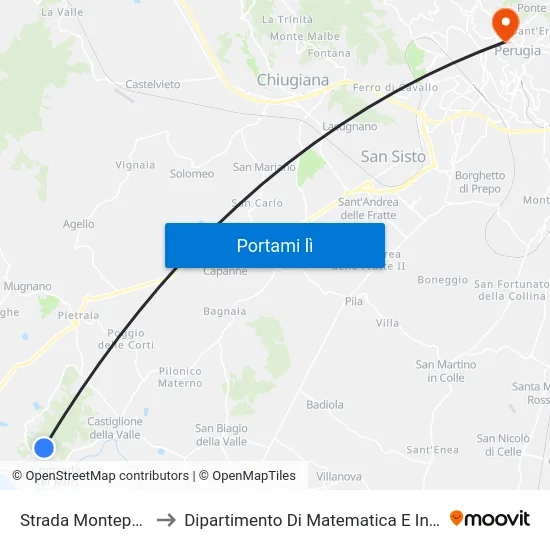 Strada Montepetriolo to Dipartimento Di Matematica E Informatica map