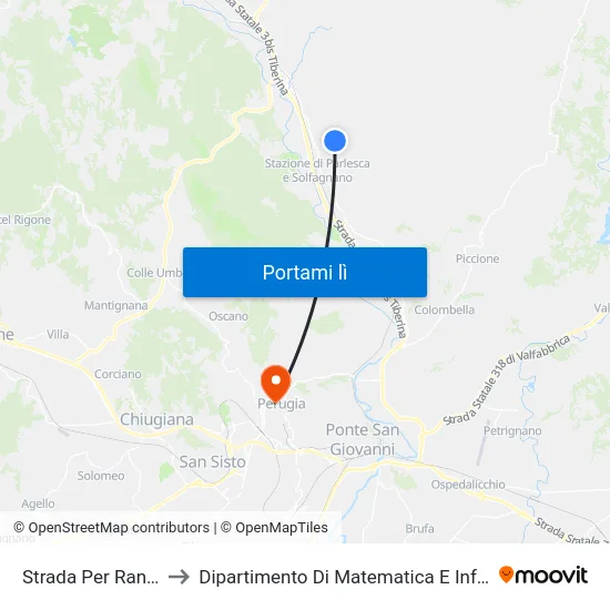 Strada Per Rancolfo to Dipartimento Di Matematica E Informatica map