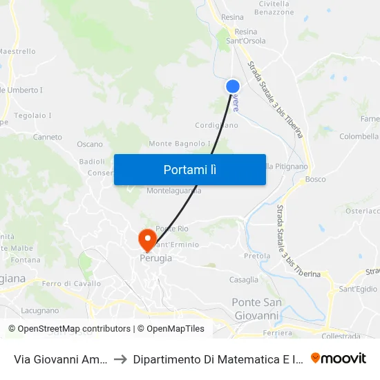 Via Giovanni Amendola to Dipartimento Di Matematica E Informatica map