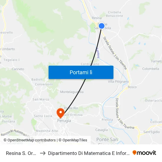 Resina S. Orsola to Dipartimento Di Matematica E Informatica map