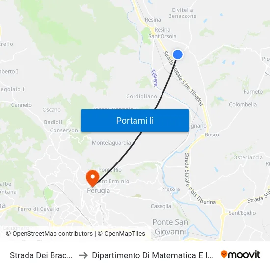 Strada Dei Bracceschi to Dipartimento Di Matematica E Informatica map