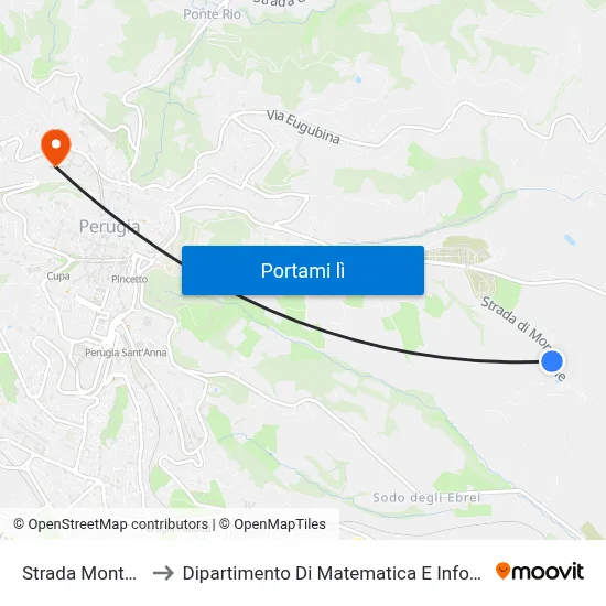 Strada Montevile to Dipartimento Di Matematica E Informatica map
