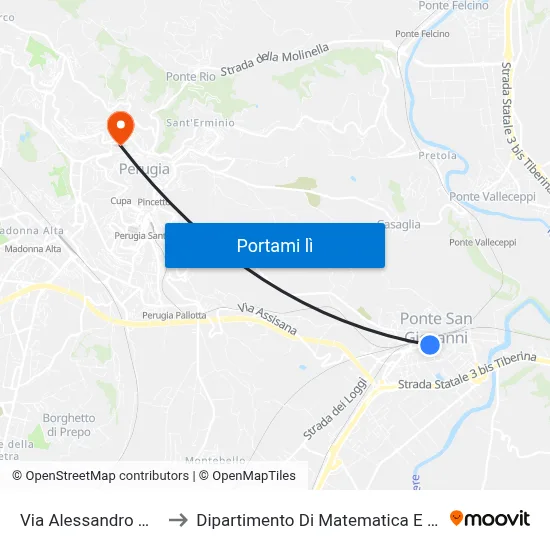 Via Alessandro Manzoni to Dipartimento Di Matematica E Informatica map