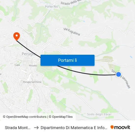 Strada Montevile to Dipartimento Di Matematica E Informatica map