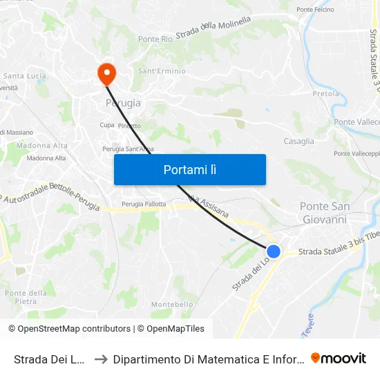 Strada Dei Loggi to Dipartimento Di Matematica E Informatica map