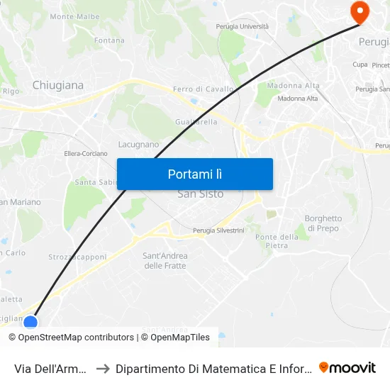 Via Dell'Armonia to Dipartimento Di Matematica E Informatica map