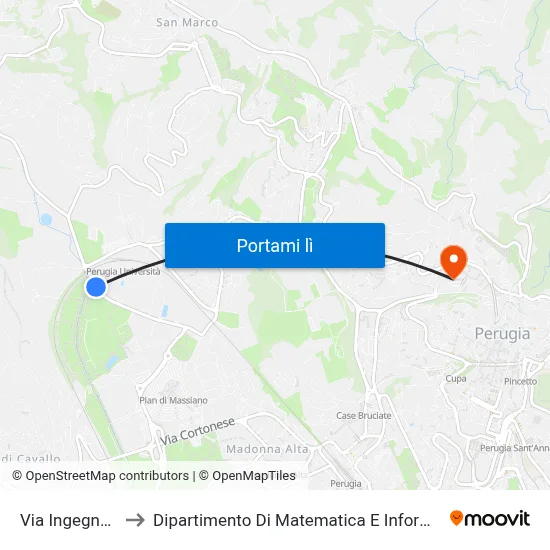 Via Ingegneria to Dipartimento Di Matematica E Informatica map
