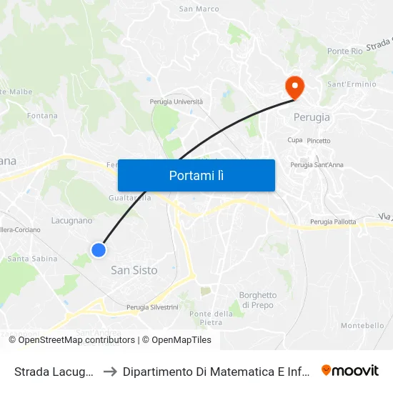 Strada Lacugnano to Dipartimento Di Matematica E Informatica map