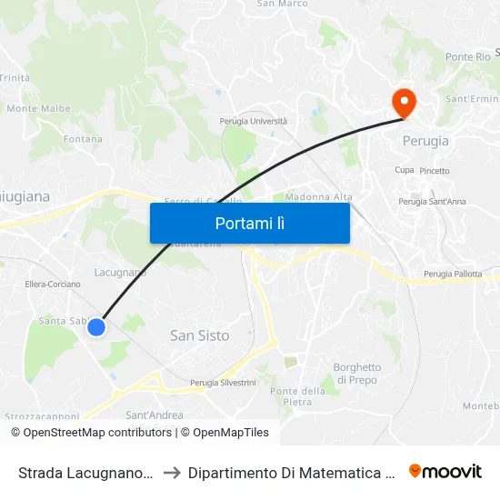 Strada Lacugnano-Giardino to Dipartimento Di Matematica E Informatica map