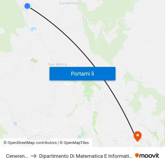 Cenerente to Dipartimento Di Matematica E Informatica map