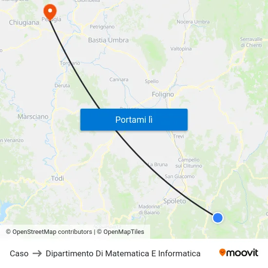 Caso to Dipartimento Di Matematica E Informatica map