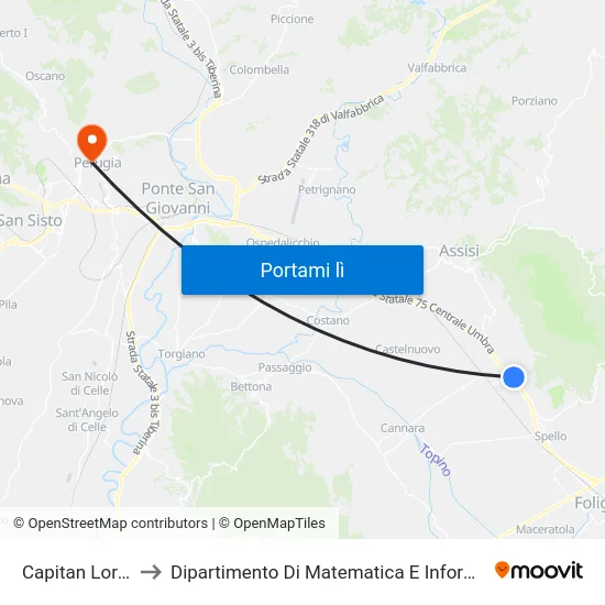 Capitan Loreto to Dipartimento Di Matematica E Informatica map