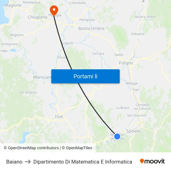 Baiano to Dipartimento Di Matematica E Informatica map