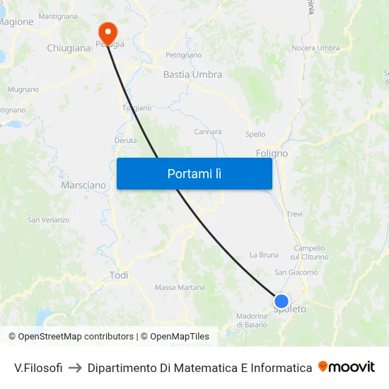 V.Filosofi to Dipartimento Di Matematica E Informatica map