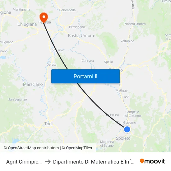 Agrit.Cirimpiccolo to Dipartimento Di Matematica E Informatica map