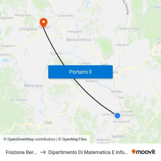 Frazione Beroide to Dipartimento Di Matematica E Informatica map