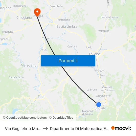 Via Guglielmo Marconi 11 to Dipartimento Di Matematica E Informatica map