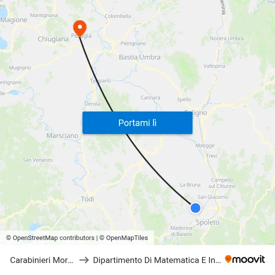 Carabinieri Morgnano to Dipartimento Di Matematica E Informatica map