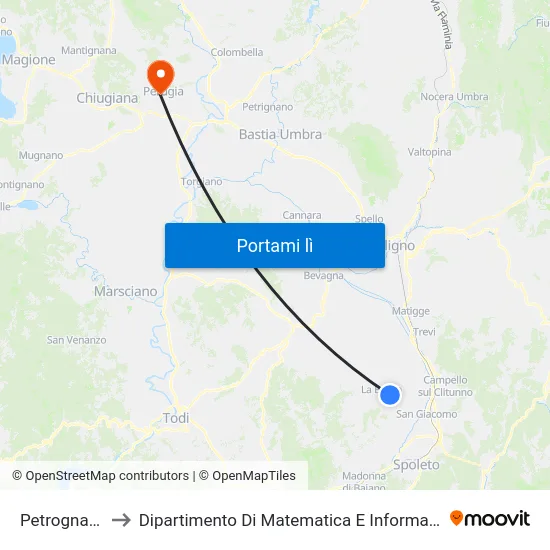 Petrognano to Dipartimento Di Matematica E Informatica map