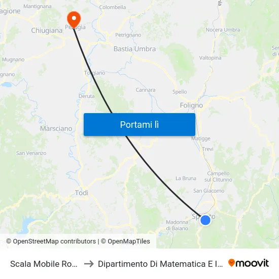 Scala Mobile Rocca 3 1 to Dipartimento Di Matematica E Informatica map