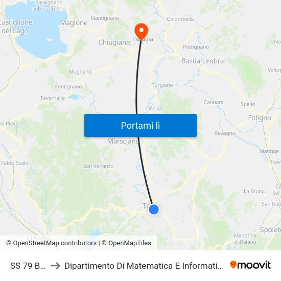 SS 79 Bis to Dipartimento Di Matematica E Informatica map