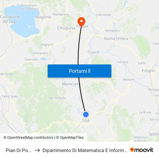 Pian Di Porto to Dipartimento Di Matematica E Informatica map