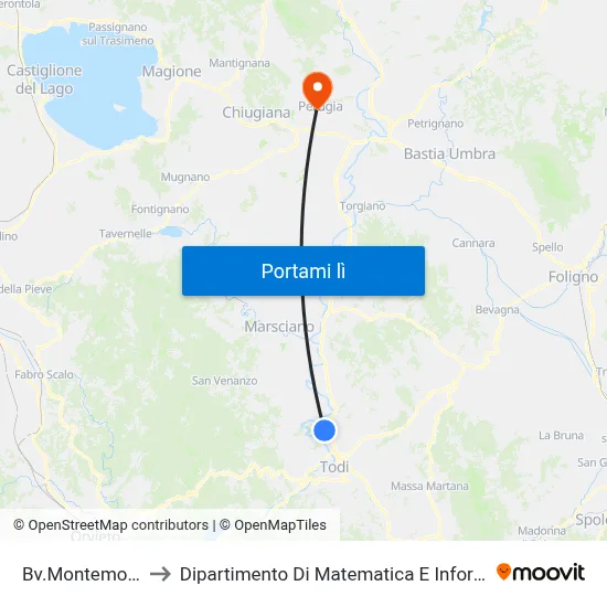 Bv.Montemolino to Dipartimento Di Matematica E Informatica map