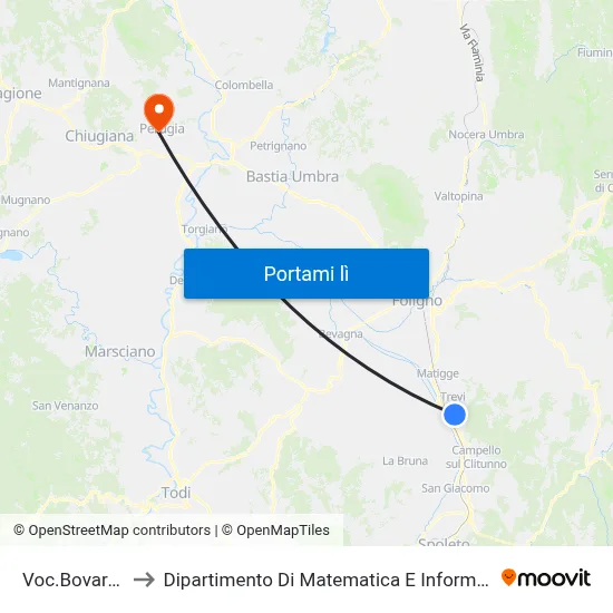 Voc.Bovara,6 to Dipartimento Di Matematica E Informatica map