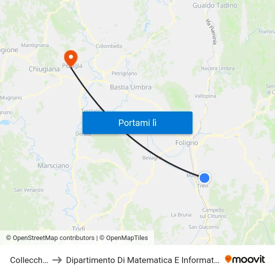 Collecchio to Dipartimento Di Matematica E Informatica map