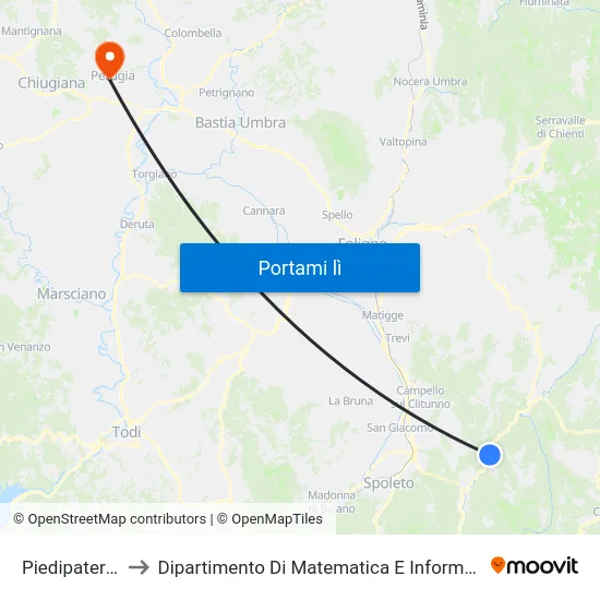 Piedipaterno to Dipartimento Di Matematica E Informatica map