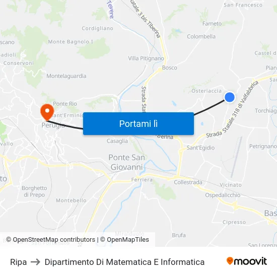 Ripa to Dipartimento Di Matematica E Informatica map