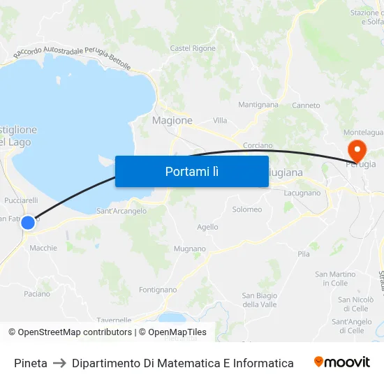 Pineta to Dipartimento Di Matematica E Informatica map