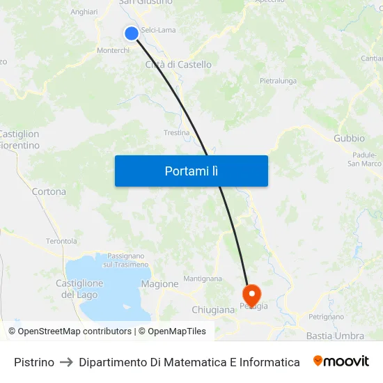 Pistrino to Dipartimento Di Matematica E Informatica map