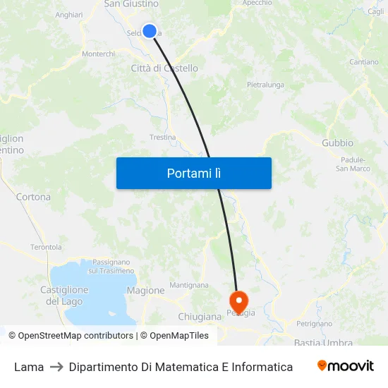 Lama to Dipartimento Di Matematica E Informatica map