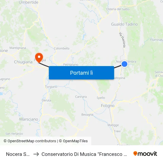 Nocera Scalo to Conservatorio Di Musica "Francesco Morlacchi" map