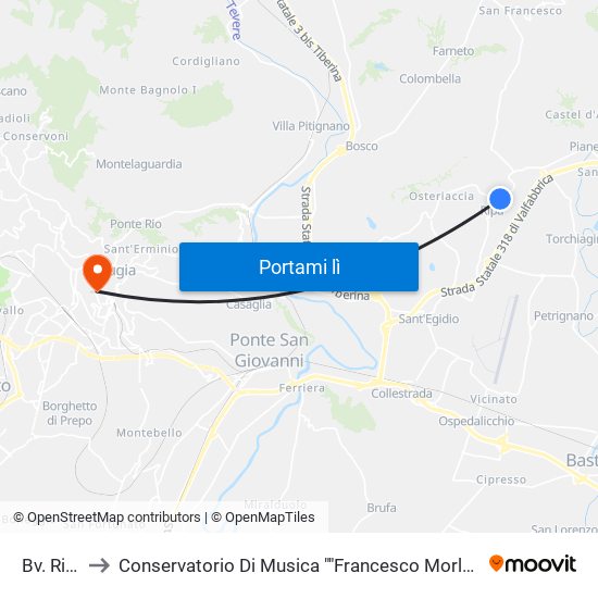 Bv. Ripa to Conservatorio Di Musica ""Francesco Morlacchi"" map