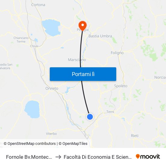 Fornole Bv.Montecampano to Facoltà Di Economia E Scienze Politiche map