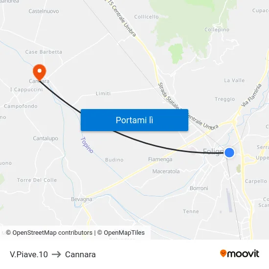V.Piave.10 to Cannara map