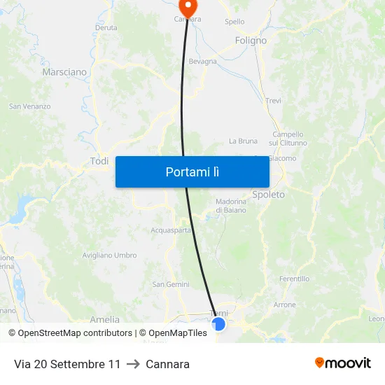 Via 20 Settembre 11 to Cannara map