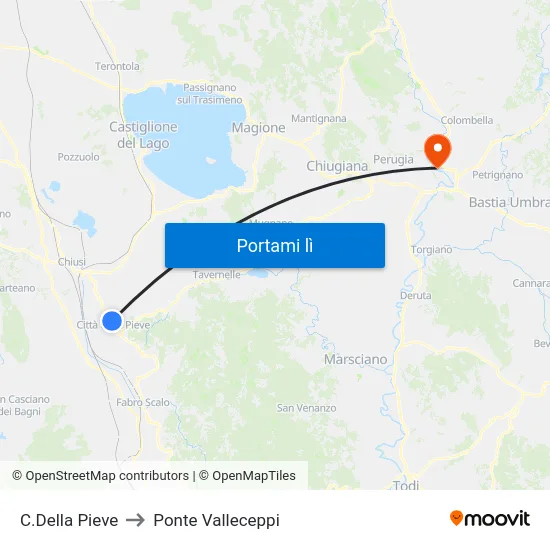 C.Della Pieve to Ponte Valleceppi map