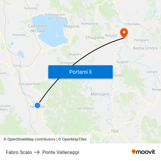 Fabro Scalo to Ponte Valleceppi map