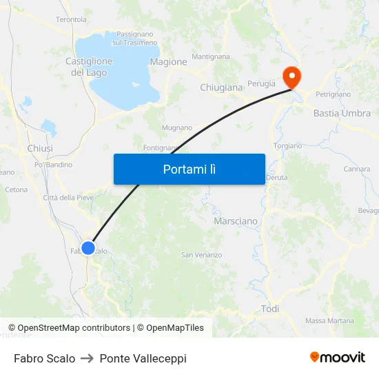 Fabro Scalo to Ponte Valleceppi map