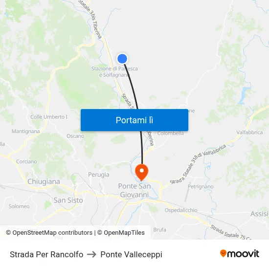Strada Per Rancolfo to Ponte Valleceppi map