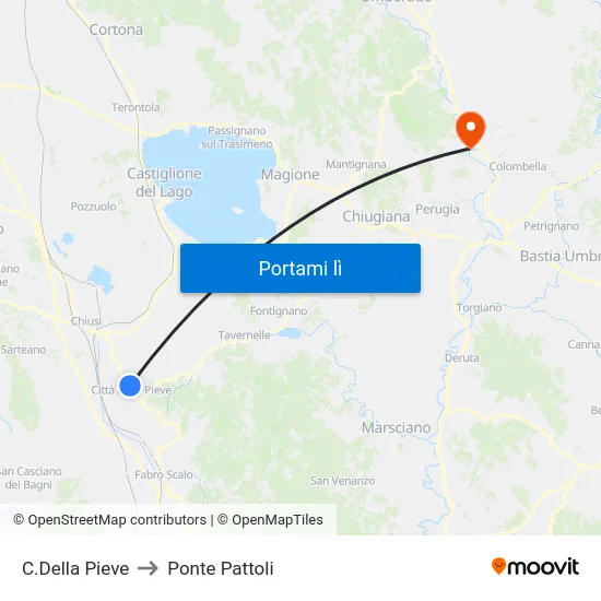 C.Della Pieve to Ponte Pattoli map