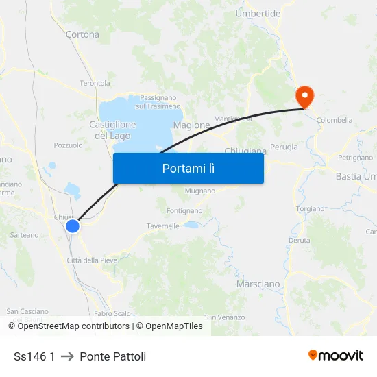 Ss146 1 to Ponte Pattoli map